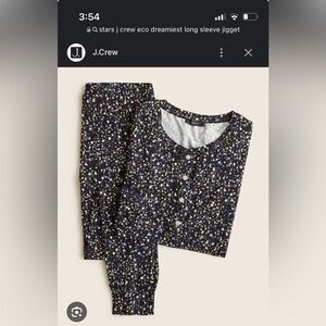 Eco dreamiest henley pajama set in starry sky print